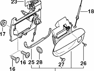 1997 BMW 740iL Door Handle - 51218240411