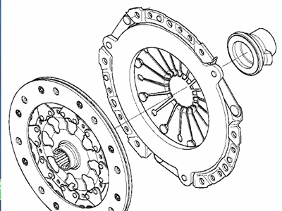 BMW 320i Clutch Disc - 21211223545