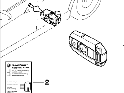 BMW 51210034613 Set Uniform Locking System With Cas Control Unit (Code)