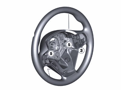 BMW 32306860033 Sport Steering Wheel, Leather