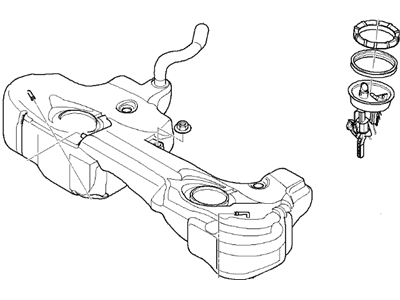 BMW 16112229736 Plastic Fuel Tank With Left Sensor