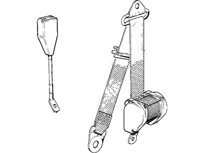 1981 BMW 633CSi Seat Belt - 72111881415