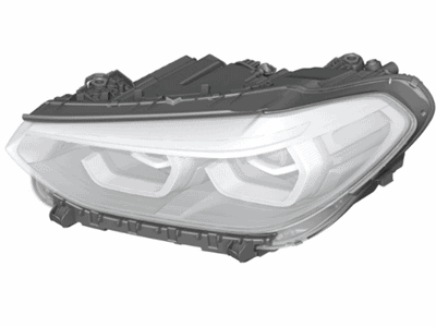 BMW 63117466121 Front Left Headlight Assembly