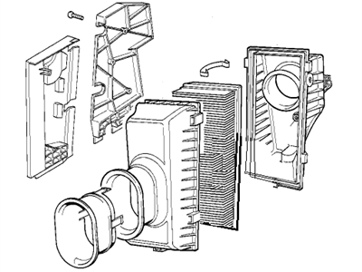 1993 BMW M5 Air Filter Box - 13711315366