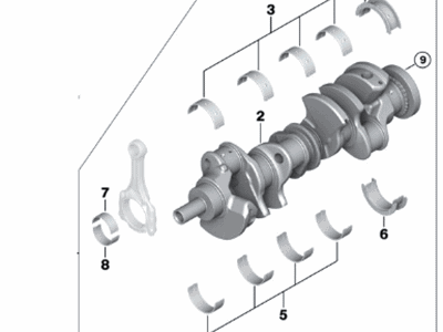 2010 BMW 650i Crankshaft - 11210396404