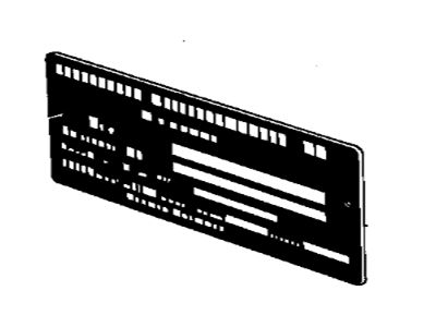 BMW 51144631012 Type Plate