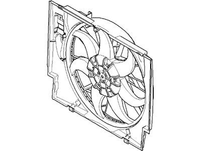 BMW 535i xDrive Fan Shroud - 17427569921