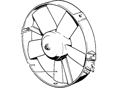 BMW 633CSi Radiator fan - 17401362096