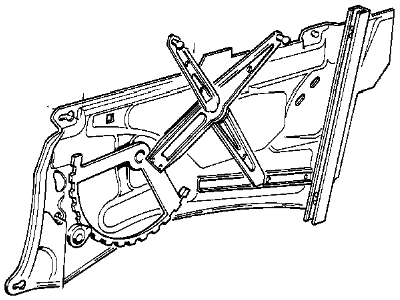 BMW 51341928323 Rear Left Window Regulator