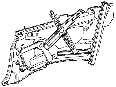 BMW 735iL Window Regulator - 51341908692