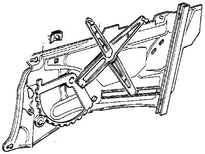 BMW 51348147529 Rear Left Window Regulator