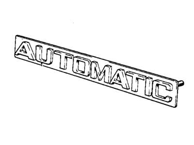 BMW 51141848265 Sign Plate "Automatic"