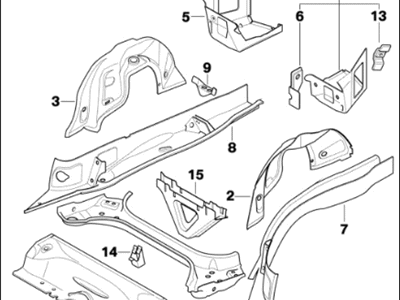 BMW 128i Rear Crossmember - 41117193221