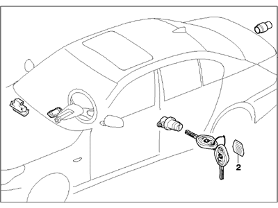 2007 BMW M5 Door Lock Cylinder - 51210033383