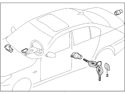 BMW 51210031424 Set Uniform Locking System With Cas Control Unit (Code)