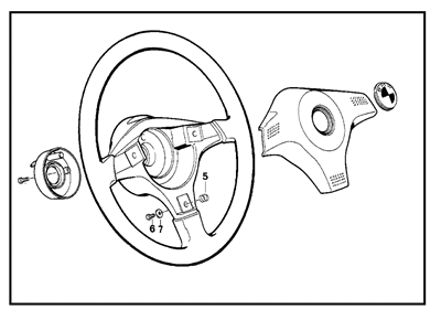 BMW 735i Steering Wheel - 32331160675