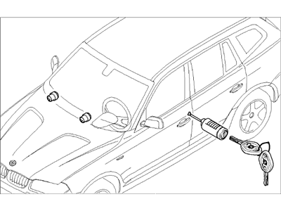 BMW 51210032720 Set Uniform Locking System With Ews Control Unit (Code)