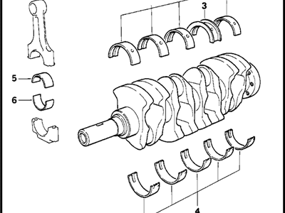 BMW 11211721817 Crankshaft With Bearing Shells