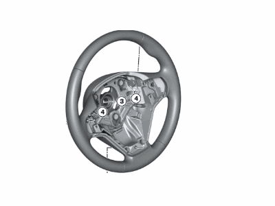 BMW 32306868769 Sport Steering Wheel, Leather