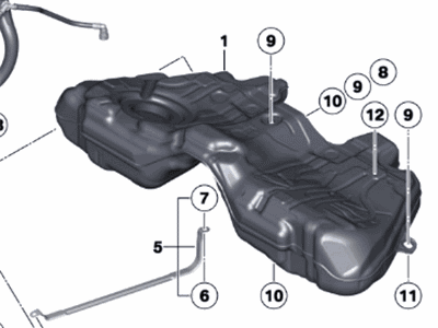 BMW 16117364177 Plastic Fuel Tank