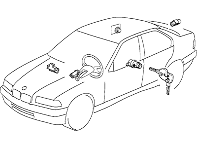 BMW 51219068967 Set Uniform Locking System With Ews Control Unit (Code)