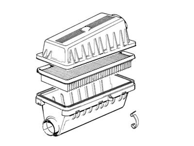 BMW 735iL Air Filter Box - 13711707727