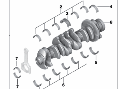 2009 BMW 323i Crankshaft - 11210402531