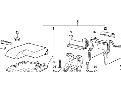 BMW 51168204471 Armrest Leather