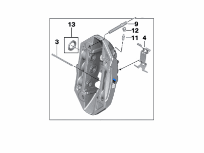 BMW 34118089939 Brake Caliper Left