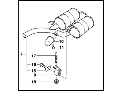 1998 BMW 528i Muffler - 18301427231