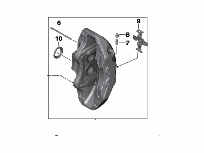2019 BMW 750i Brake Caliper - 34116884757