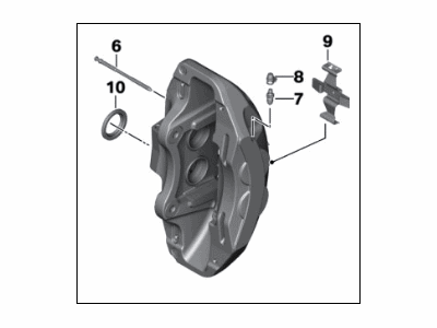 BMW 840i xDrive Brake Caliper - 34116891303