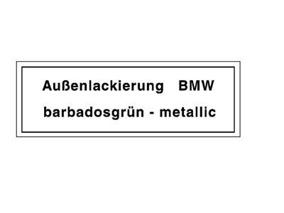BMW 51142121921 Information Plate