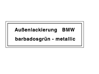 BMW 71212124907 Information Plate