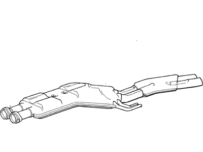 1994 BMW 740iL Exhaust Pipe - 18129068600