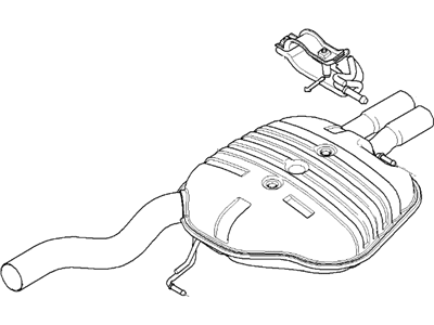 BMW 525i Exhaust Resonator - 18307535104