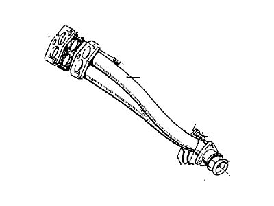 BMW 2000 Exhaust Pipe - 18114690129