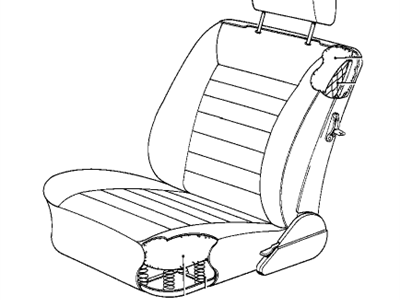 BMW 633CSi Seat Cushion Pad - 52101872066
