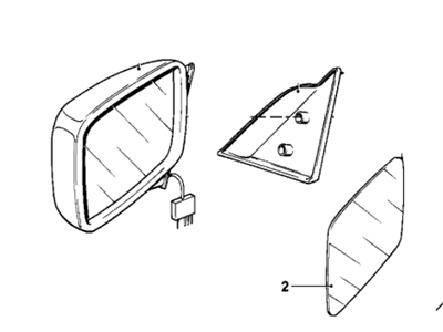 1985 BMW 535i Side View Mirrors - 51161885081