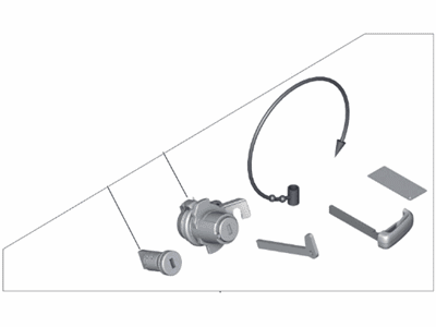 BMW 740e xDrive Door Lock Cylinder - 51217444575