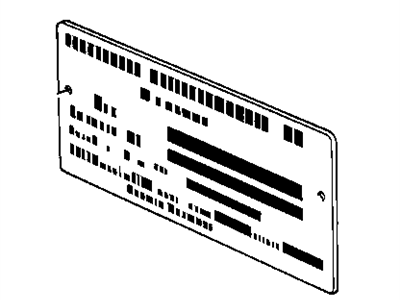 BMW 51142121107 Type Plate