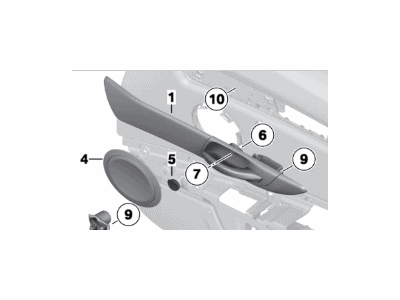 2010 BMW Z4 Interior Door Handle - 51417377429