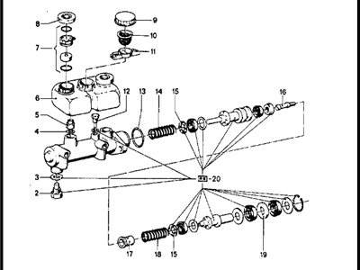 1975 BMW 2002 Master Cylinder Repair Kit - 34311113655