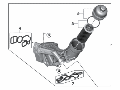 BMW 11428596283 Engine Oil Filter Housing