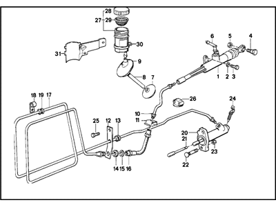 BMW Z3 Clutch Slave Repair Kit - 21521159332