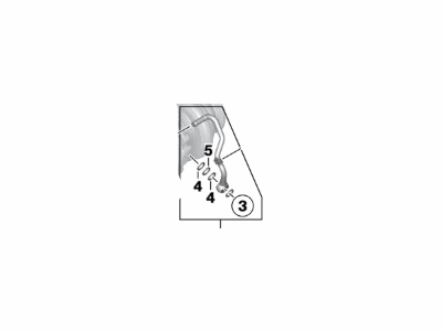 BMW 11538053160 Turbocharger Coolant Line Left