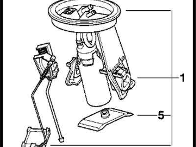 BMW 16146758735 Fuel Pump Assembly, Right