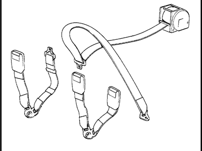 1987 BMW 325e Seat Belt - 72111904851