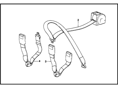 1984 BMW 318i Seat Belt - 72111904852