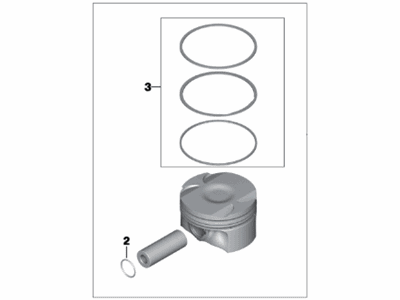 2002 BMW 320i Piston Ring - 11257516838